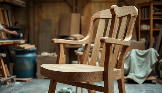 From Oak to Upholstery: The Journey of a Gracefully Crafted Chair