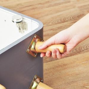 PaletteLife Figurine-Case 4 Tiers Collection-Case Mirror-Backboard Woodgrain Gray BLT-612GY