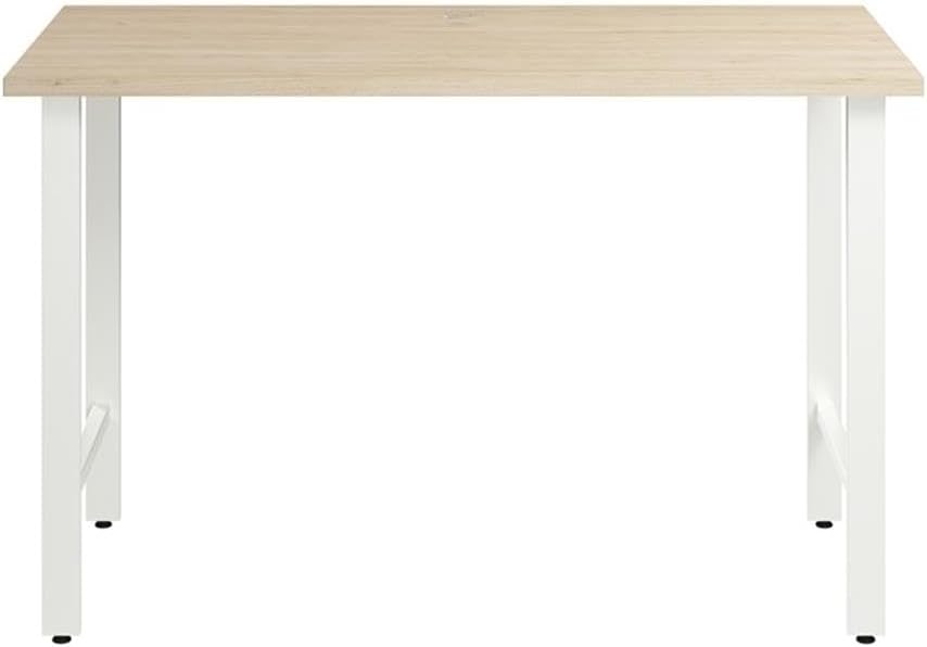 Bush Business Furniture Hustle 48W x 24D Computer Desk with Metal Legs in Natural Elm, Modular Office Table for Home and Professional Workspace