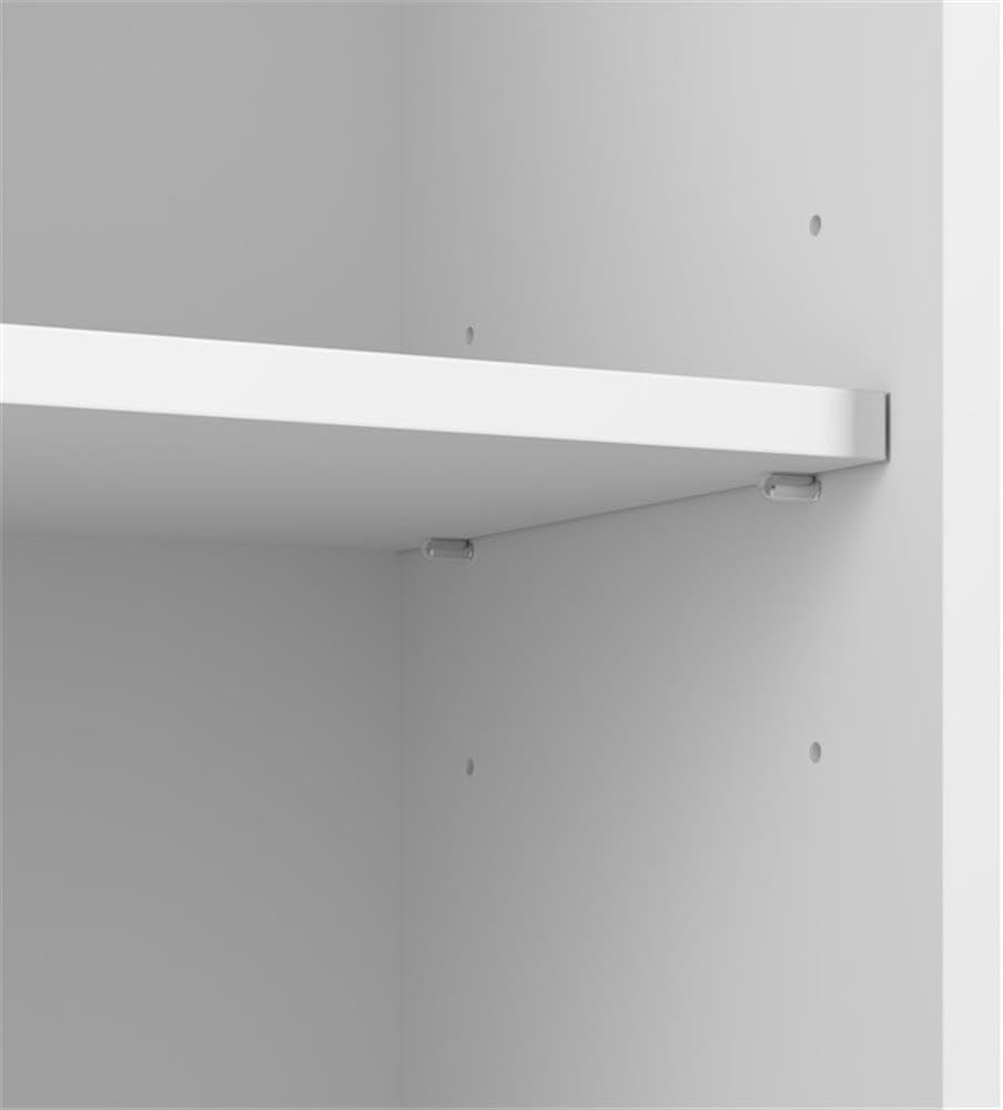 Bush Furniture Essence 2 Shelf Bookcase - Set of 2 in White | Organizers and Shelves for Home Office Workspace, Living Room, Entryway, Bedroom, and Mudroom