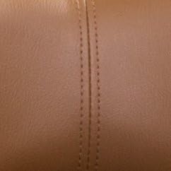 Roundhill Furniture Masaccio Cushioned Leatherette Upholstery Airlift Adjustable Swivel Barstool with Chrome Base, Set of 2, Caramel