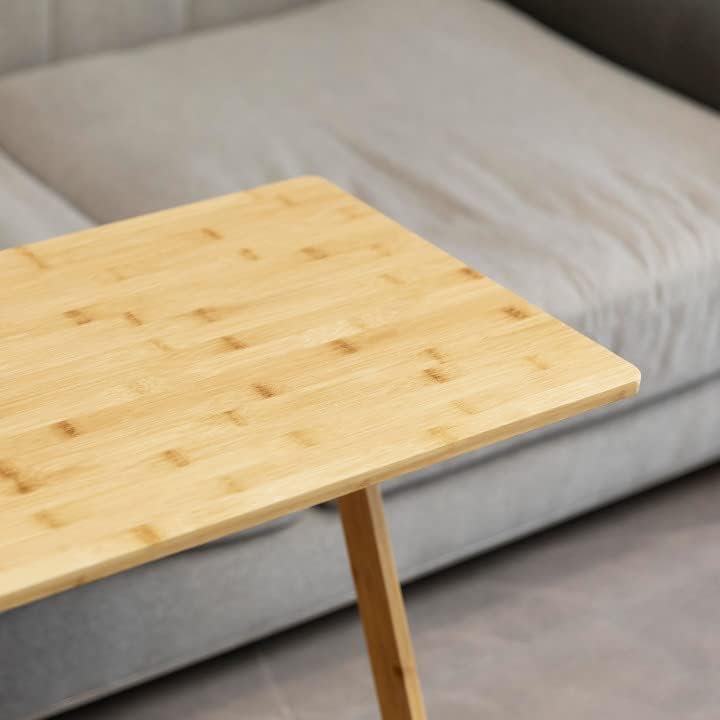 Forevich Tv Tray Table End Couch Table Snack Desk Sofa Side Table Office Furniture Z Shape Natural