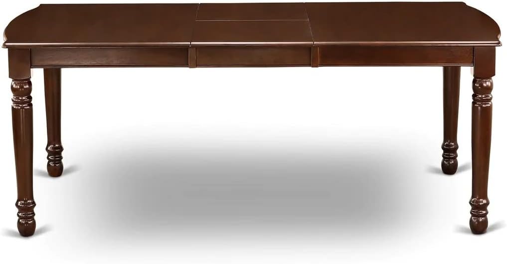 East West Furniture DOCL5-MAH-W 5 Piece Modern Dining Table Set Includes a Rectangle Wooden Table with Butterfly Leaf and 4 Kitchen Dining Chairs, 42x78 Inch, Mahogany