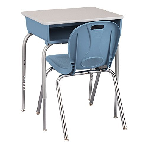 Learniture LNT-116-CSW-SB Learniture Structure Series Stackable School Chairs for Classroom, 16" Seat Height, Blue, Pack of 4