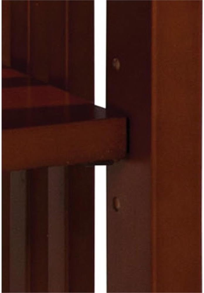 Alaterre Furniture Mission Console Entryway Table with Lower Storage and Adjustable Middle Shelf-Use as Under Window Bookshelf in Living Room or Home Office, (L) 31" x (W) 14" x (H) 24", Cherry