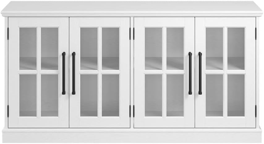 Bush Furniture Westbrook 60W TV Stand for 75 Inch TV in White Ash | Living Room Entertainment Center with Storage