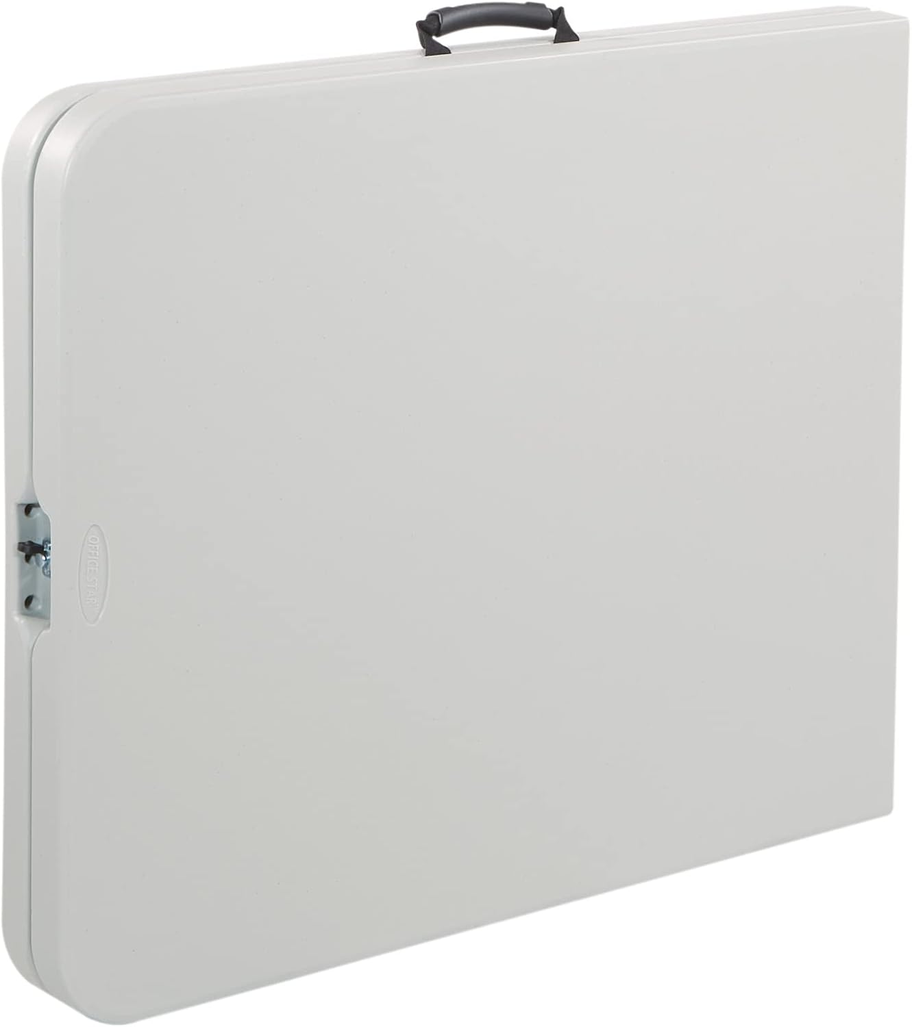 Office Star Resin Rectangle Center-Folding Portable Table for Picnics, Camping, and Tailgating, 6 Feet