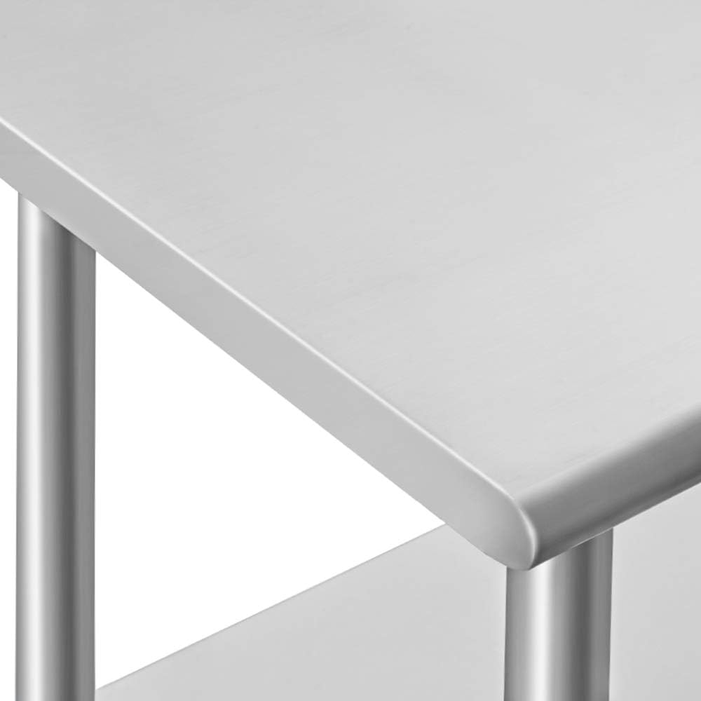 ROCKPOINT Stainless Steel Table for Prep & Work 24x36 Inches, NSF Metal Commercial Kitchen Heavy Duty Table with Adjustable Under Shelf and Table Foot for Restaurant, Home and Hotel