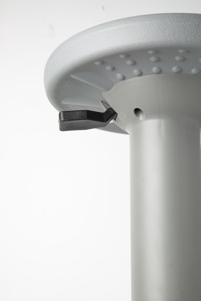 ActiveChairs Adjustable Wobble Stool, Flexible Classroom Seating, Improves Focus, Posture & Helps ADHD/ADD, Sensory Chair, Active Desk Chairs, Adjusts from 16.65" to 23.75", Ages 13-18, Grey