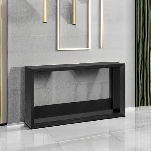 Henn&Hart Osmond Console Table, 55" Wide,Grey,Black