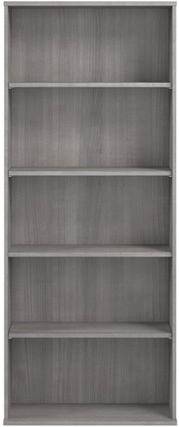 Bush Business Furniture Hustle Tall 5 Shelf Bookcase in Platinum Gray, Large Bookshelf for Home, Living Room, and Professional Office