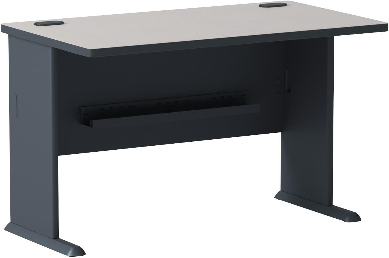 Bush Business Furniture Series A 48W Computer Desk in White Spectrum and Slate, Small Office Table for Home or Professional Workspace