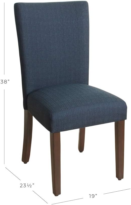 HomePop Parsons Classic Upholstered Accent Dining Chair, Single Pack, Dark Blue