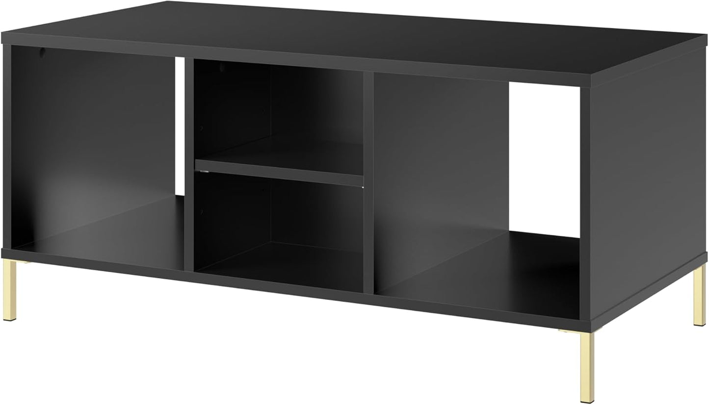 Bush Home Essence Coffee Table with Storage, Living Room Furniture, Essence Collection, Black Stipple