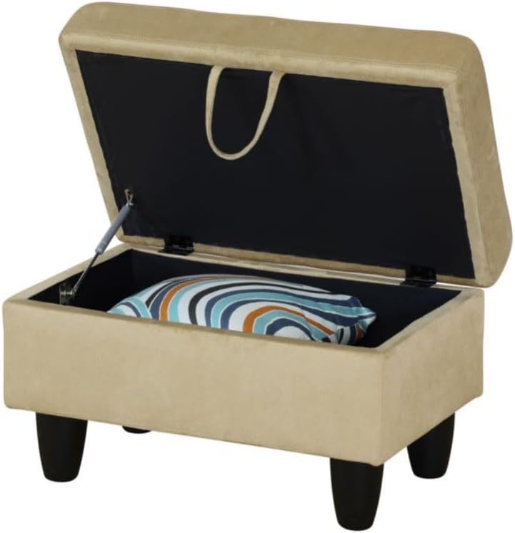 Beige L-Shaped 3-Piece Microfiber Sofa with Storage Ottoman Set, Sectional Couch Sofa Set for Living Room, Office, Small Space