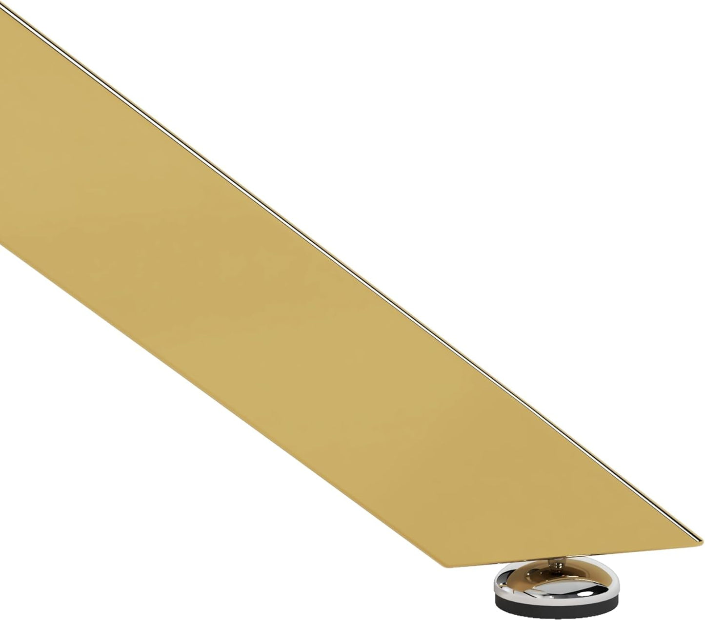 Tempered Glass Console Table with Chromed Legs, Modern Narrow Sofa Table for Hallway Entryway (Gold, 39"x18"x30")