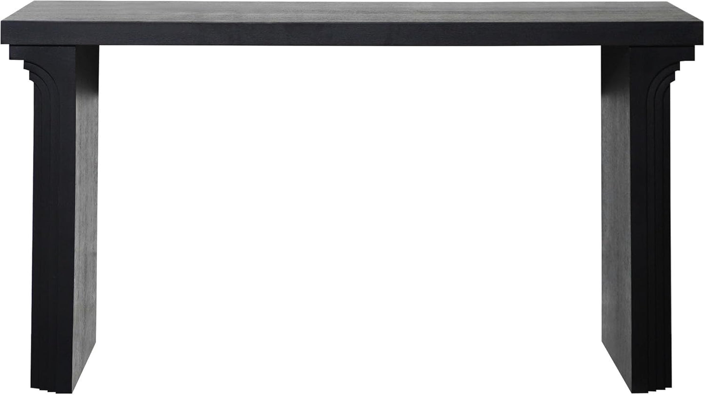 KEIKI Wood Entryway Console Table Behind Couch & Sofa, Modern Minimalist Style for Entrance, Hallway, Living Room, Black