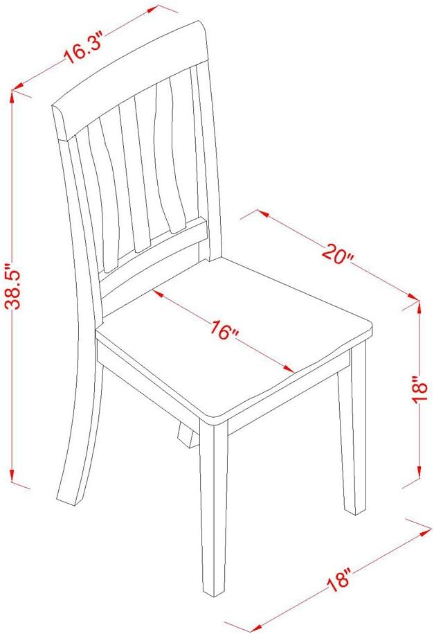 East West Furniture DOAN9-BCH-W 9 Piece Kitchen Table & Chairs Set Includes a Rectangle Dining Room Table with Butterfly Leaf and 8 Dining Chairs, 42x78 Inch, Black & Cherry