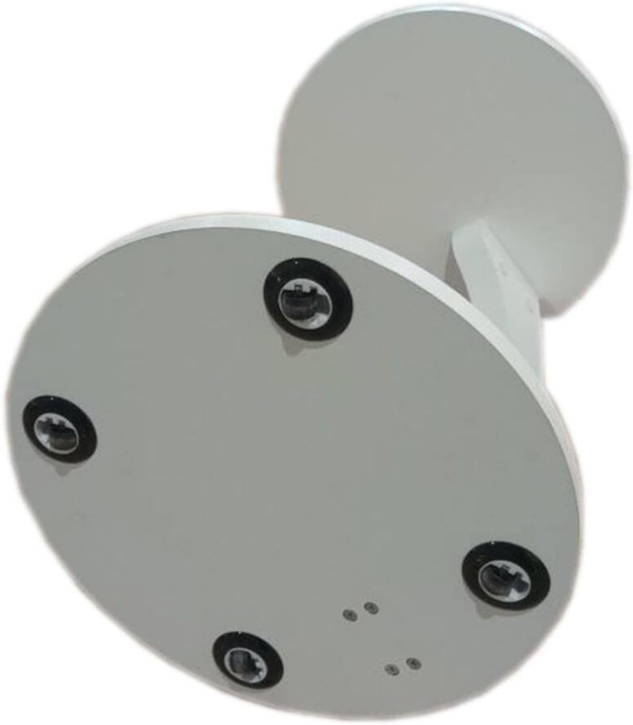 C Shaped End Table for Couch Small Places, Space Saver Round Side Table for Sofa and Bedside with Wheel, Coffee and Eating Snack Time Tray for Living Room, Office (White)