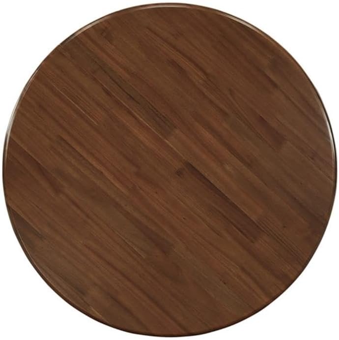 East West Furniture ANDA3-AWA-26 3 Piece Dining Set Includes a Round Kitchen Table with Pedestal and 2 Polyester Fabric Upholstered Parson Chairs, 36x36 Inch, Antique Walnut