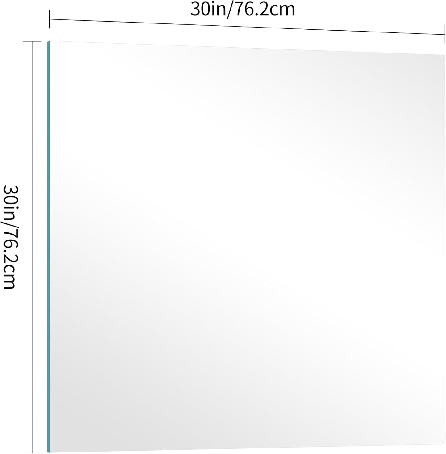 KOCUUY Frameless Mirror, 30"x30" Square Rectangle Vanity Mirror for Over Sink, Upgraded Shatterproof Unframed Design for Bedroom, Living Room, Entryway