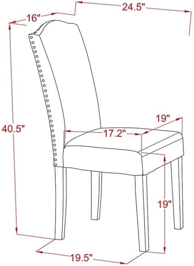 East West Furniture LGEN7-BLK-69 7 Piece Dining Room Furniture Set Consist of a Rectangle Wooden Table with Butterfly Leaf and 6 Black Faux Leather Parson Chairs, 42x84 Inch, Black