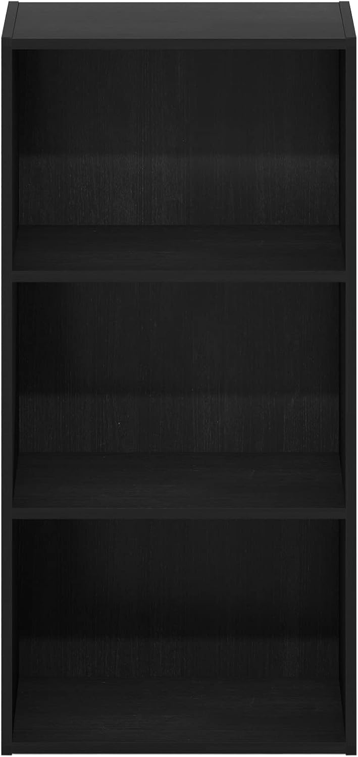 Furinno Luder 3-Tier Open Shelf Bookcase, Blackwood