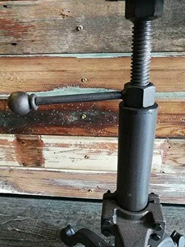 LOKKHAN Tractor Seat Bar Stool-Rustic Industrial Bar Stool-Farmhouse Cast Iron Swivel Stool-Counter Height Adjustable-Extra Tall Pub Height-24-31 inch (Matte Rust)