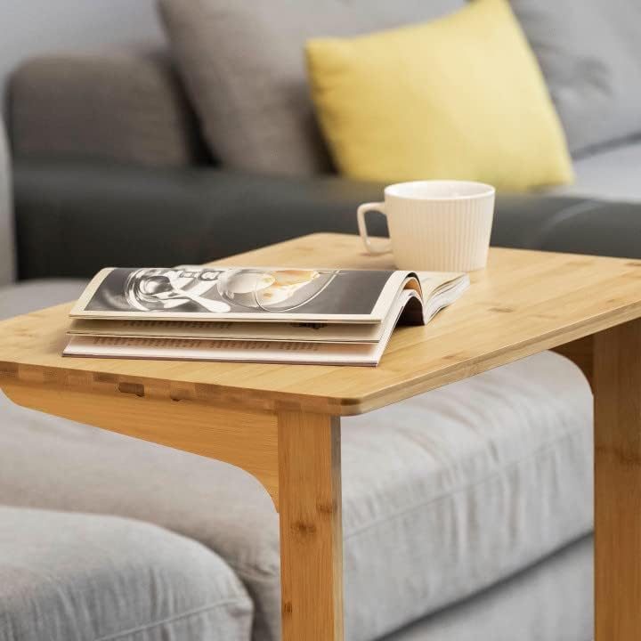 Forevich Tv Tray Table End Couch Table Snack Desk Sofa Side Table Office Furniture L Shape Natural