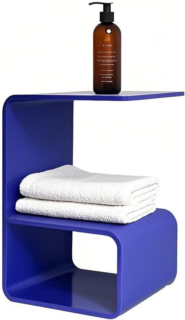 Acrylic End Table for Nightstand,21" H C-Shaped End Table for Living Room,Bathroom,Bedside Table for Bedroom.Side Tables for Living Room for Small Spaces