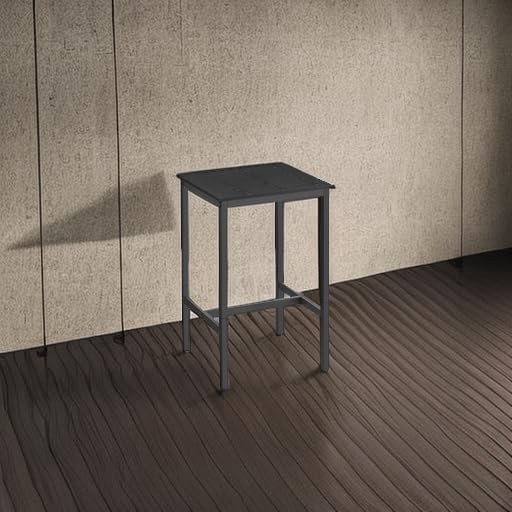 VASAGLE Bar Table, Small Kitchen Dining Table, High Top Pub Table, Height Cocktail Table for Living Room Party, Sturdy Metal Frame, 23.6 x 23.6 x 36.2 Inches for Narrow Spaces, Ebony Black and Black