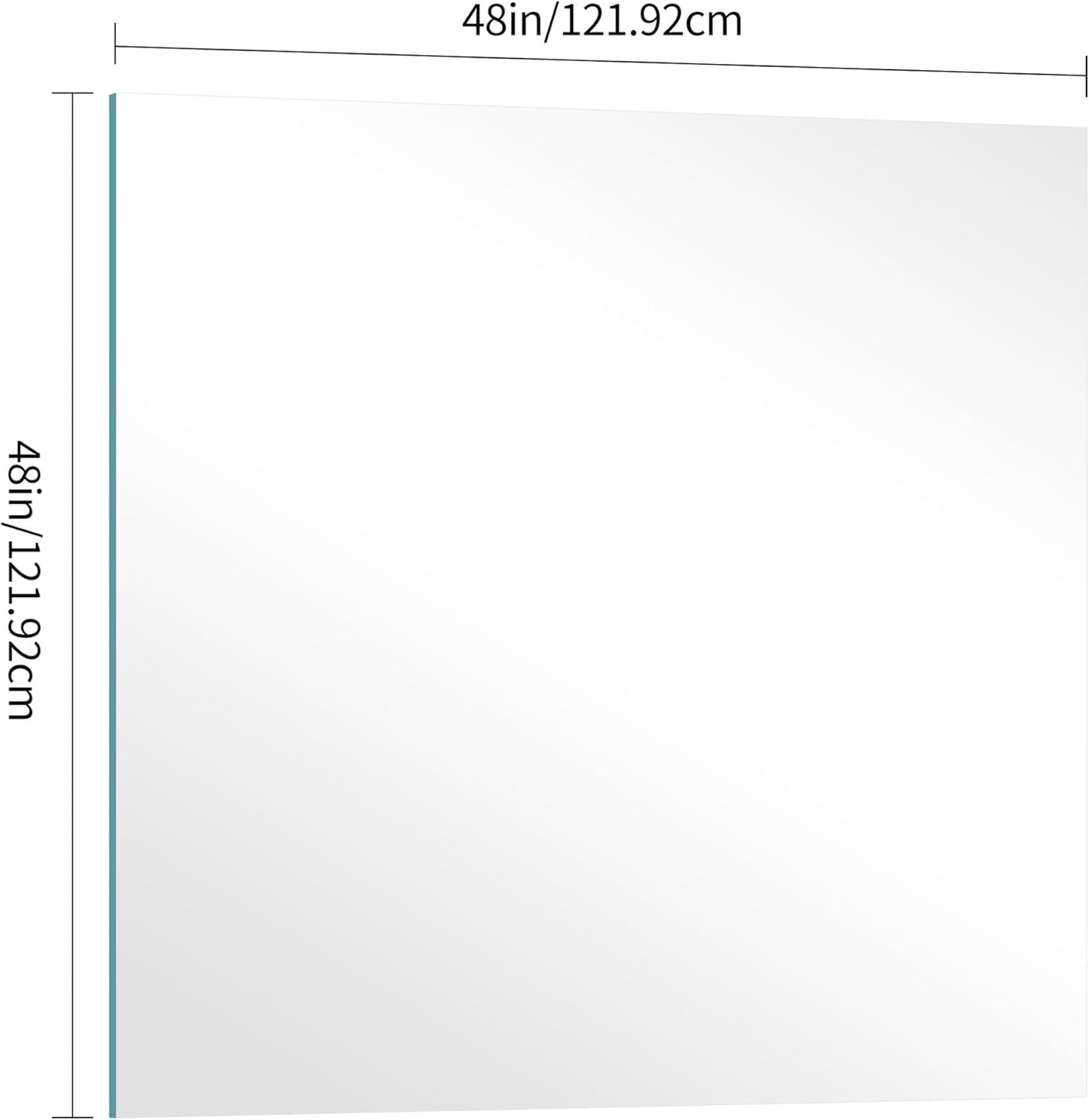 KOCUUY Large Frameless Mirror,48x48 Inch Square Bathroom Vanity Mirror for Over Sink, Upgraded Shatterproof Unframed Design for Bedroom, Living Room, Entryway
