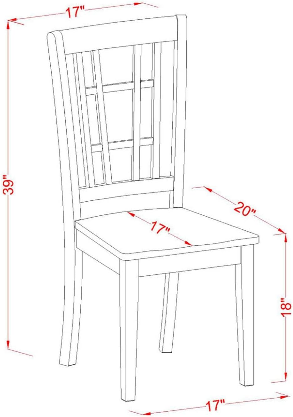 East West Furniture DLNI5-BCH-W 5 Piece Modern Dining Table Set Includes a Round Wooden Table with Dropleaf and 4 Dining Chairs, 42x42 Inch, Black & Cherry
