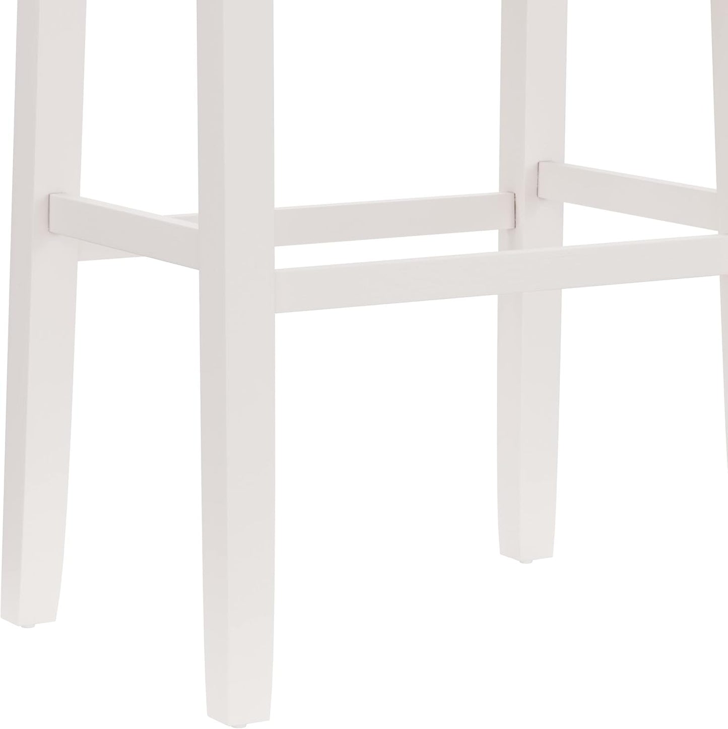 Hillsdale Furniture Fiddler Backless Saddle Bar Stool, White