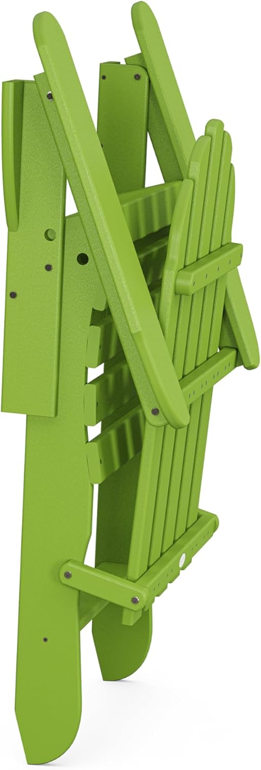 POLYWOOD AD5030LI Classic Folding Adirondack Chair, 29W x 35D x 34H, Lime