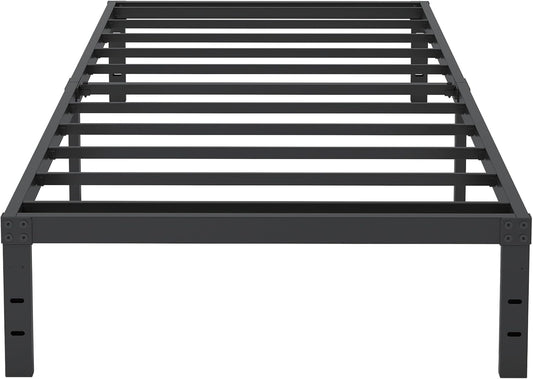 10 Inch XL Twin Bed Frames, Platform Metal Bed Frame Twin XL Size Heavy Duty Steel Slat Mattress Foundation, No Box Spring Needed, Easy Assembly, Noise-Free, Black