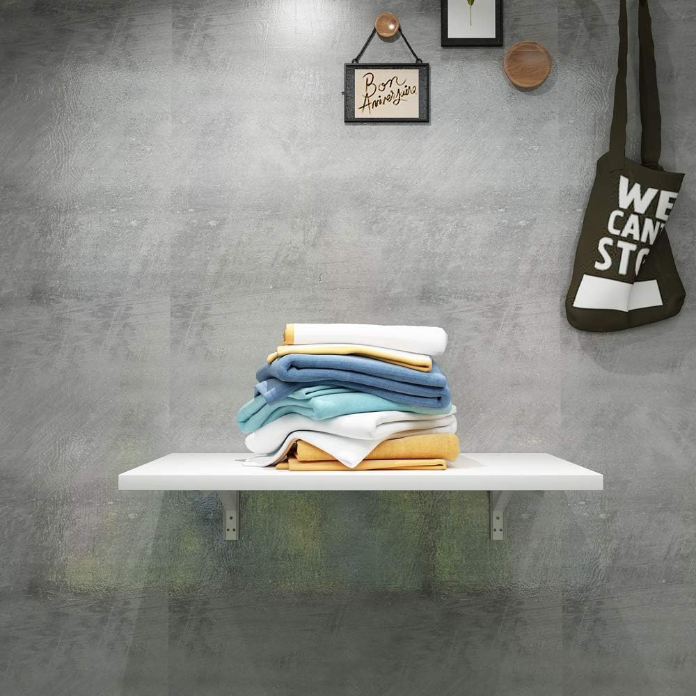 Need Small Fold Down Table Wall Mounted Heavy Duty Small Folding Wall Table Length 30 inches Width 20 inches Perfect Addition to Laundry Room/Home Bar/Kitchen & Dining Room AC15DW(7650)