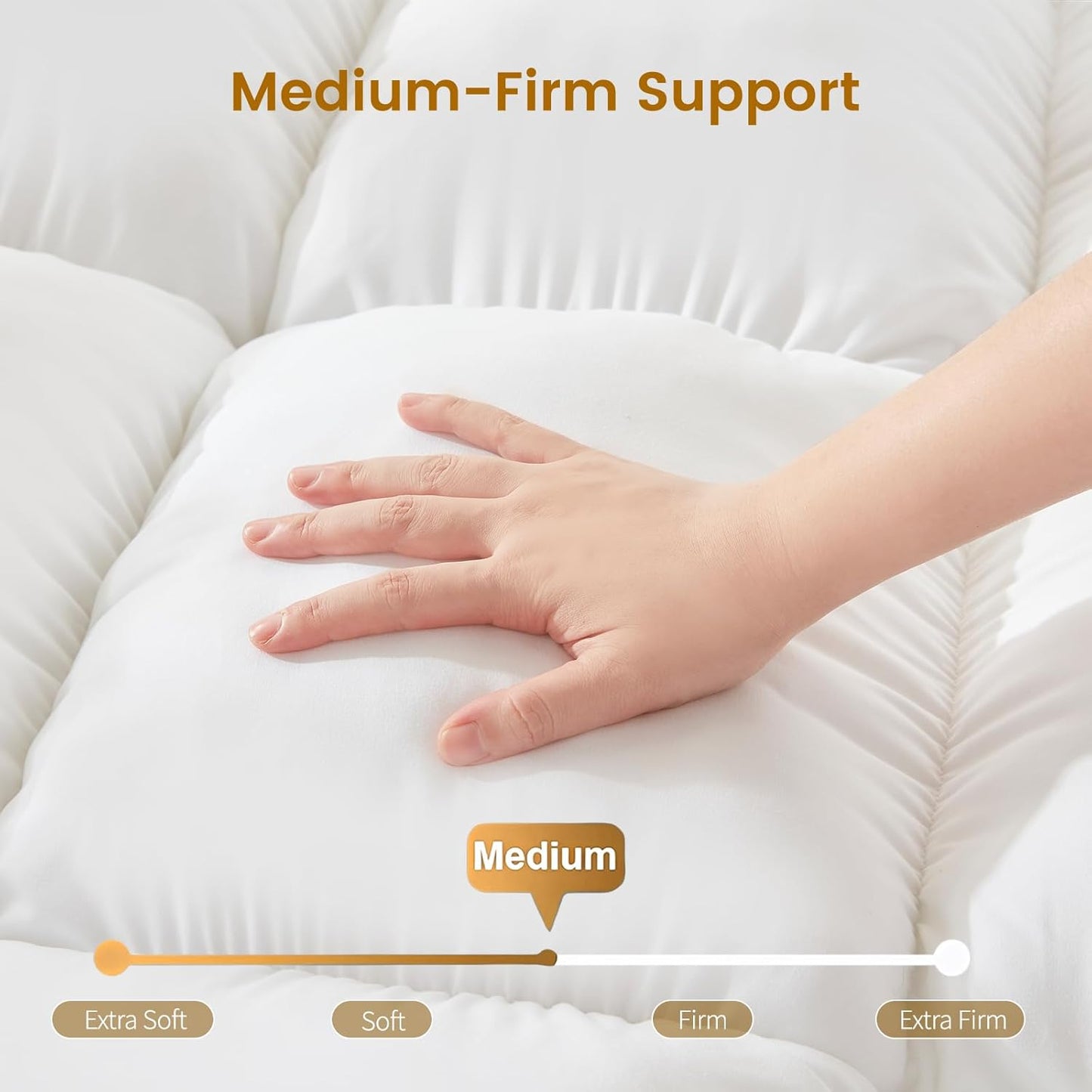 Decroom 5 Inch Memory Foam Mattress Topper King Size, Filled with Breathable Memory Foam Pillow Topper, Soft Fluffy Supportive Bed Mattress Pad for Back Pain Relief, 80x78x5 Inch