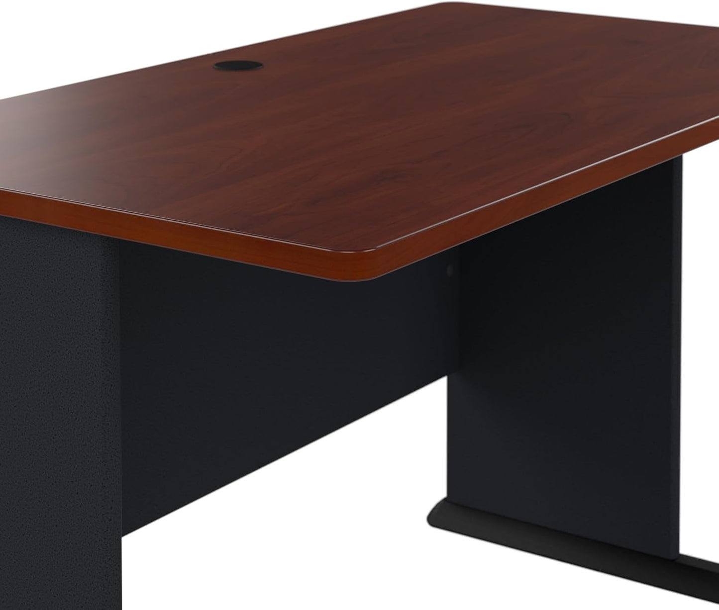 Bush Business Furniture Series A 48W Computer Desk in Hansen Cherry and Galaxy, Small Office Table for Home or Professional Workspace