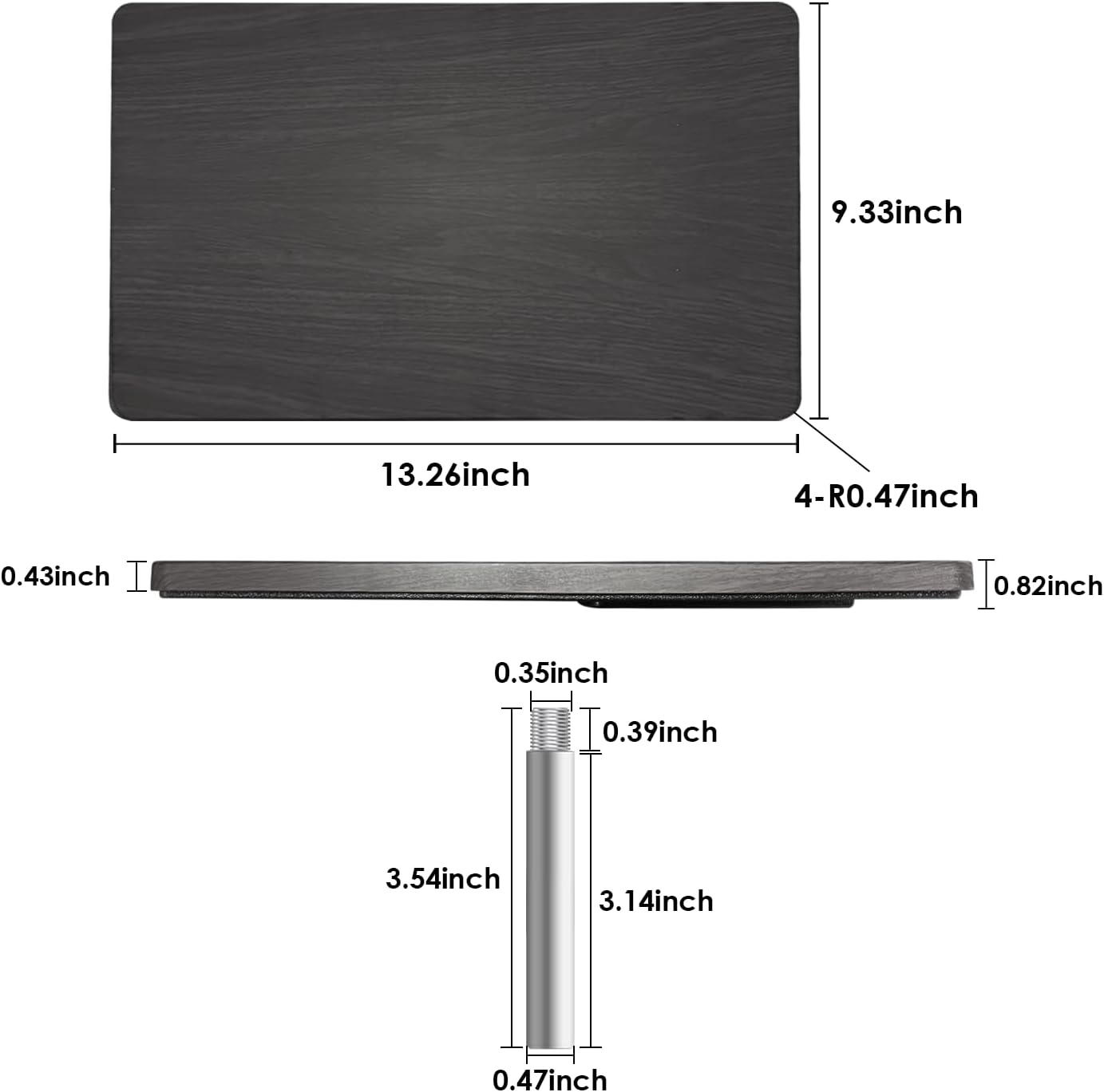 Home Theater Seating Series Swivel Tray Table for Wei lianda Home Theater Seat Dark Wood Pattern