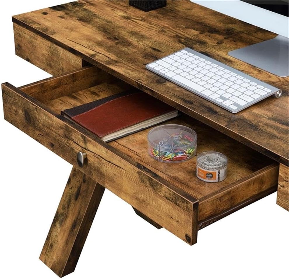 Convenience Concepts Newport 1 Drawer Desk, Barnwood