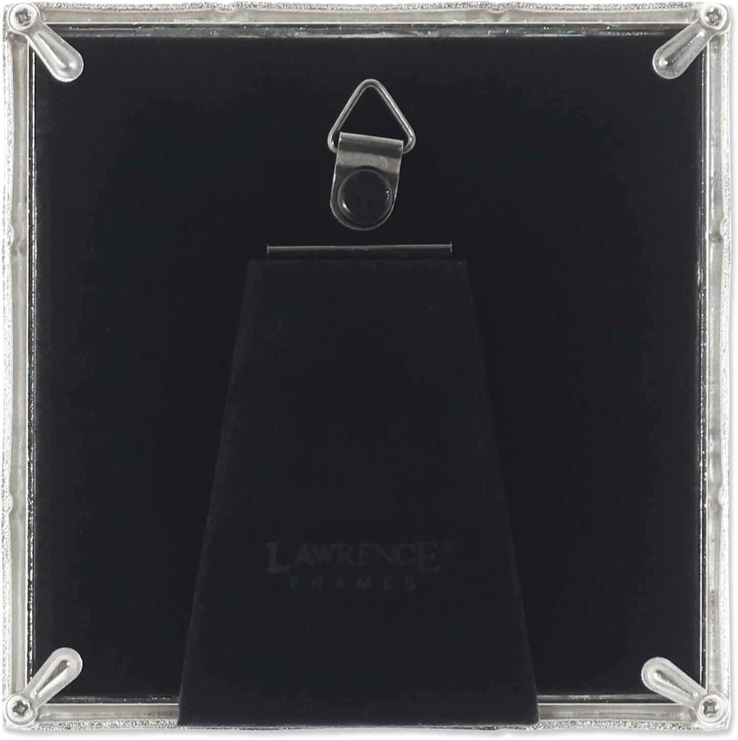 Lawrence Frames Bamboo Design Metal Frame, 4x4, Silver