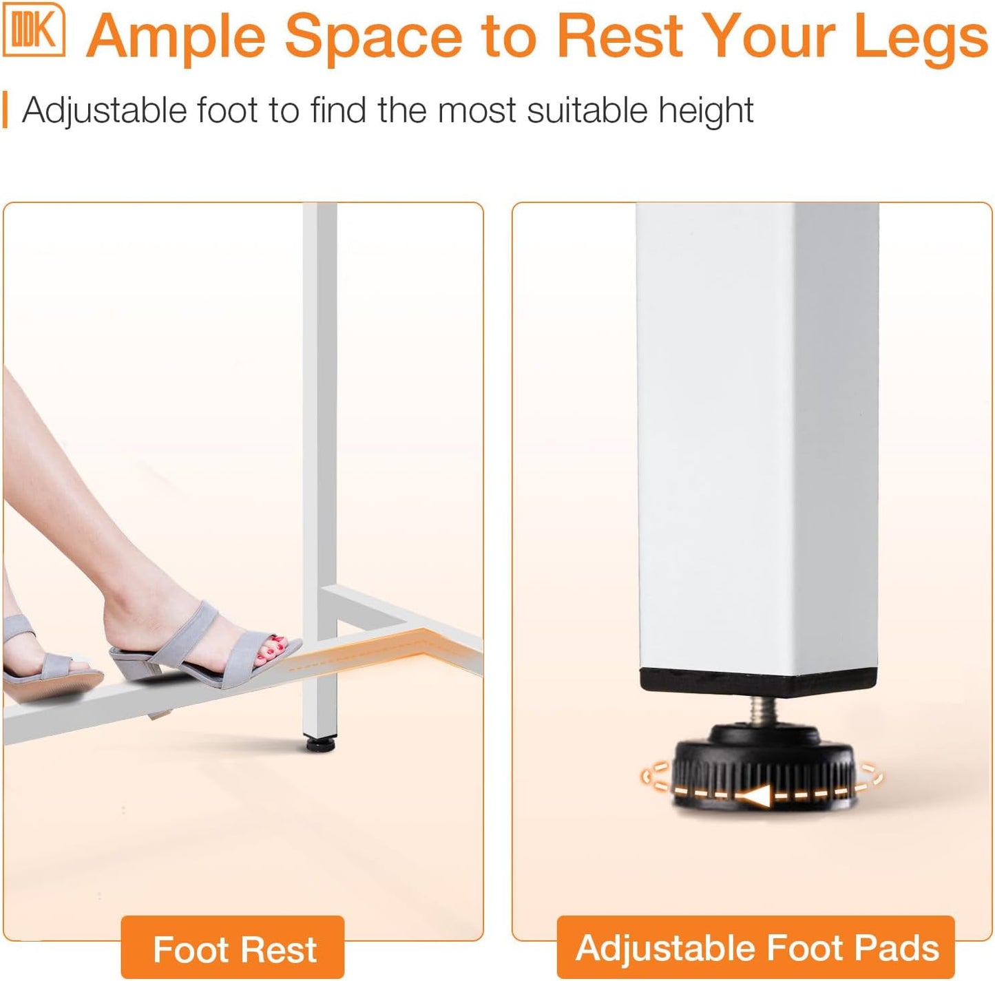 ODK 71 Inch Bar Table, Bar Height Pub Table, Counter Height Bar Table, Rectangular High Top Kitchen & Dining Counter Tables with Sturdy Legs & Easy-to-Clean Top, White