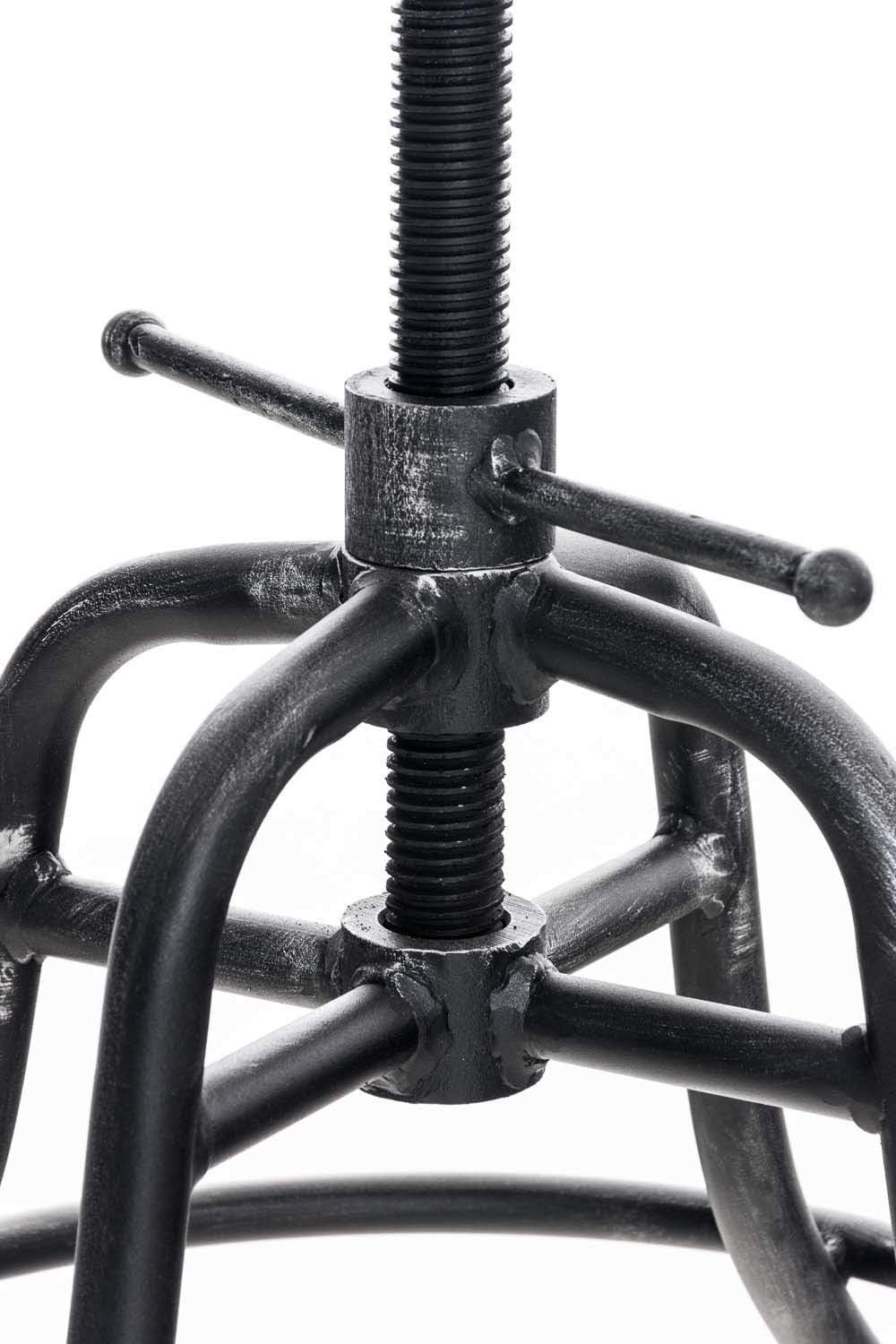 Diwhy Industrial Design Metal Adjustable Height Backrest Chair Vintage Tractor Saddle Bar Stool (Silver)