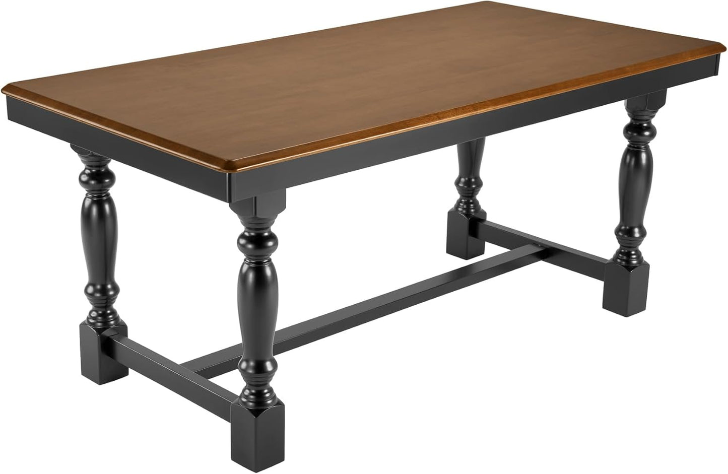 Bush Furniture Rectangular Dining Table, 67 inch Squire Trestle, Farmhouse Decor, Sterling Collection, Dark Brown