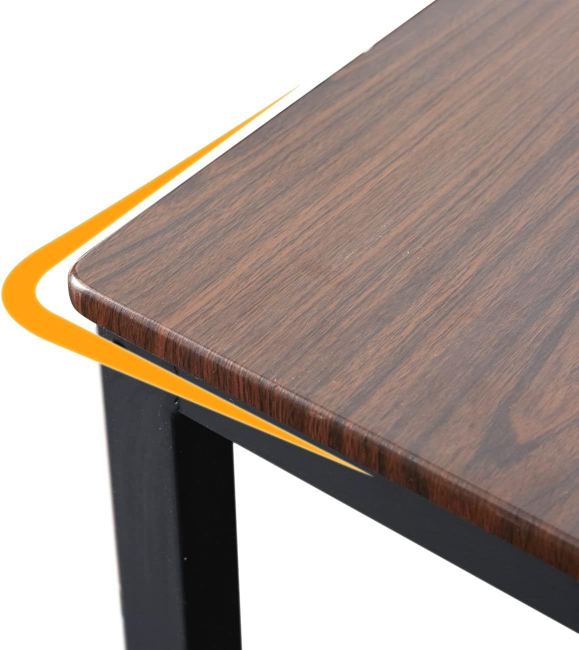 SogesHome 4-Piece Dining Table Set for 4 - Space-Saving Kitchen Set with Bench and Chairs, Ideal for Restaurants and Coffee Shops, Dark Walnut