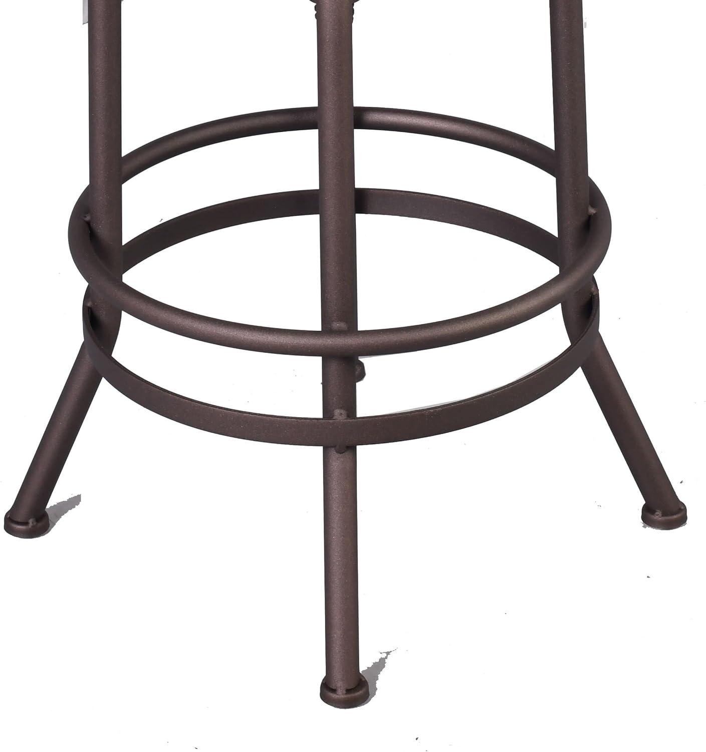 Diwhy Industrial Bar Stool-26-32 Inch Adjustable Swivel Metal PU Leather Seat Stool Bar Height Bar Stool with Footrest-for Kitchen, Dining Side Chair, Pub, Bistro, Set of 2, Copper