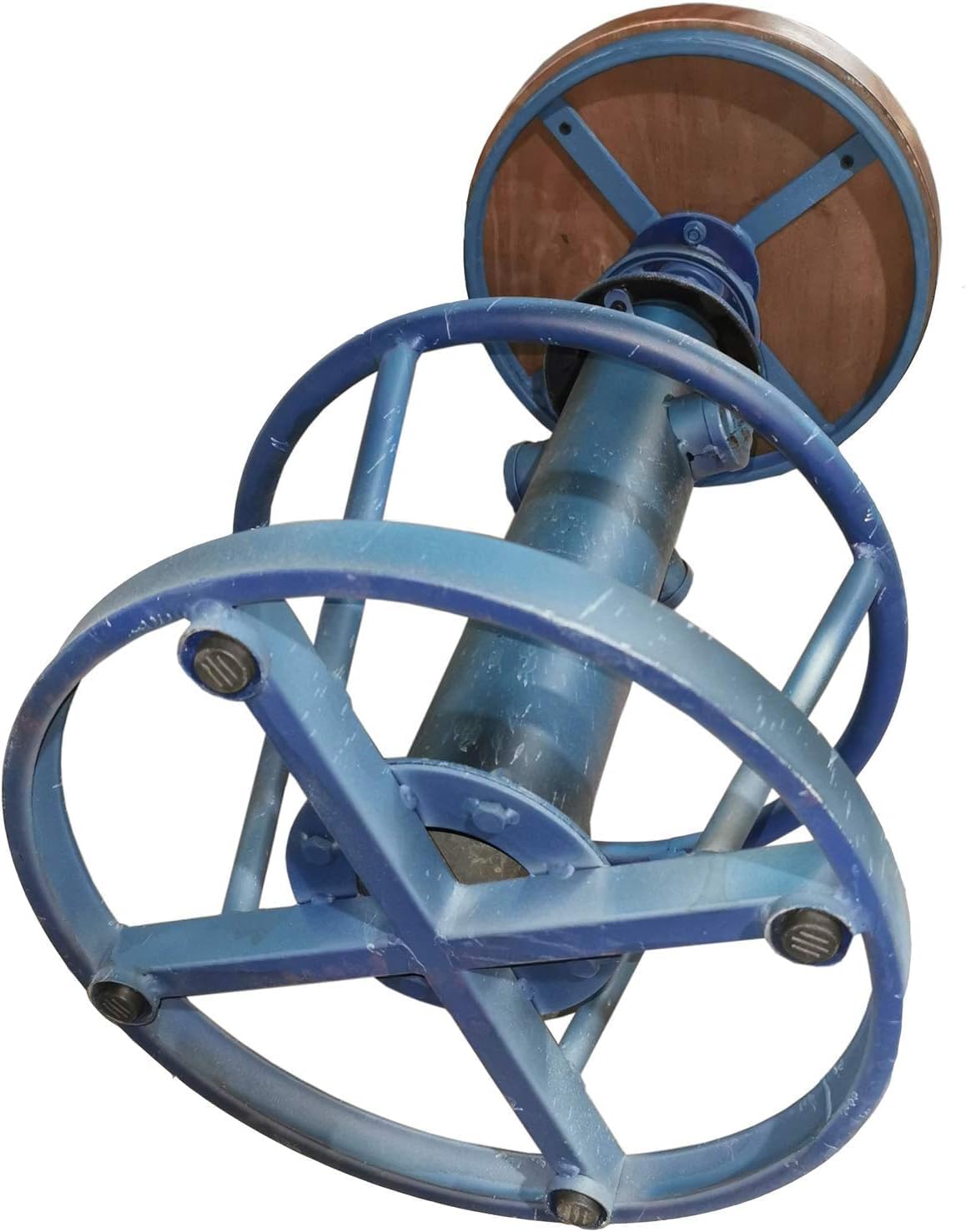 Retro Bar Stool Industrial Swivel Counter Stools for Kitchen Island 24.8-30.7inch Height Adjustable Vintage Fire Hydrant Design Coffee Stools Farmhouse Dining Chairs