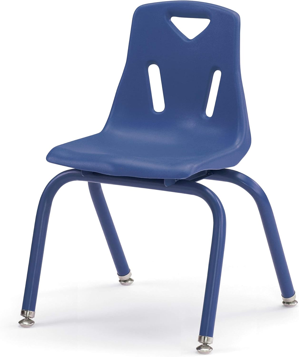 Berries Jonti-Craft 8124JC6003 Stacking Chairs with Powder-Coated Legs, 14" Height, Blue, Pack of 6