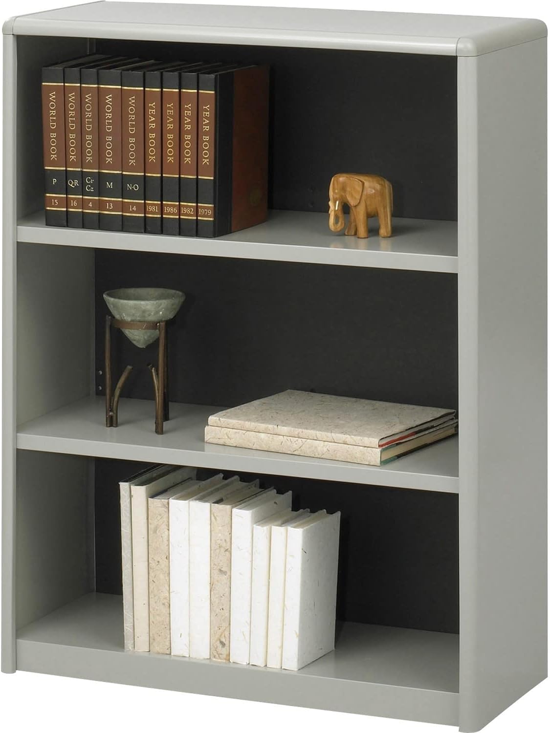 Safco Products 7171GR ValueMate Economy Bookcase, 3-Shelf, Gray
